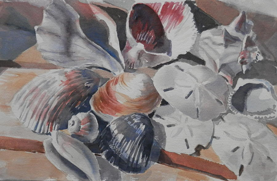 Shells and Sand Dollars Painting by Martha Tisdale