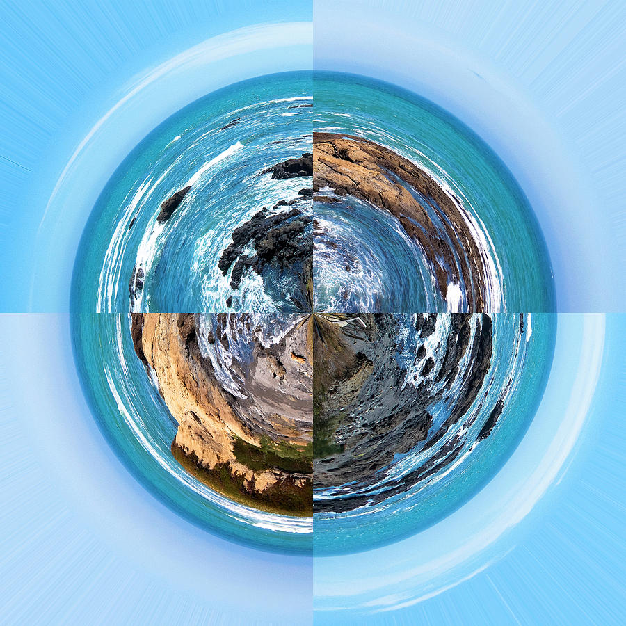 Shelter Cove Stereographic Projection Photograph by K Bradley Washburn