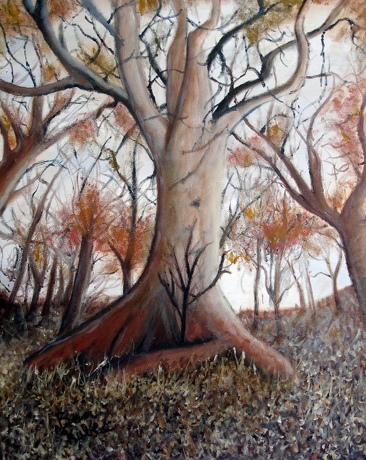 Fall Painting - Sheltered Tree by Benjamin Kubes