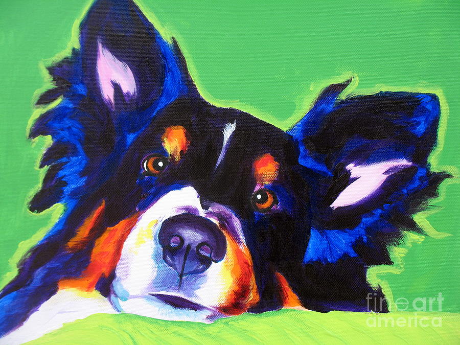 Dog Painting - Sheltie - Socks by Dawg Painter
