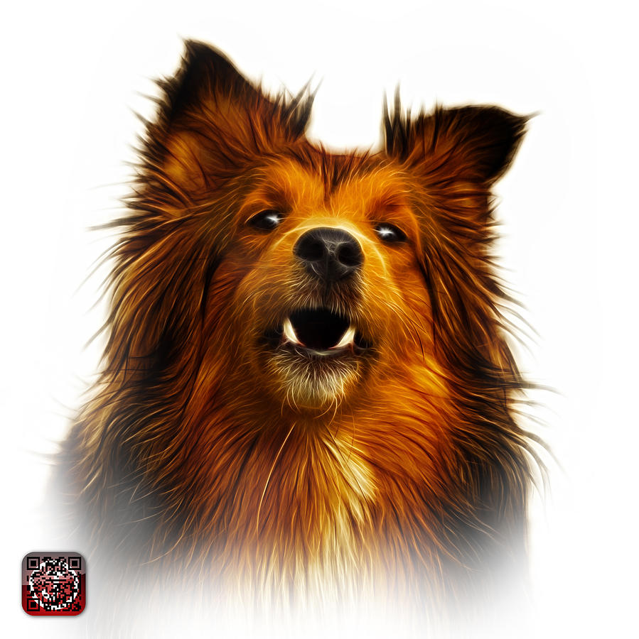 Sheltie Dog Art 0207 - WB Painting by James Ahn