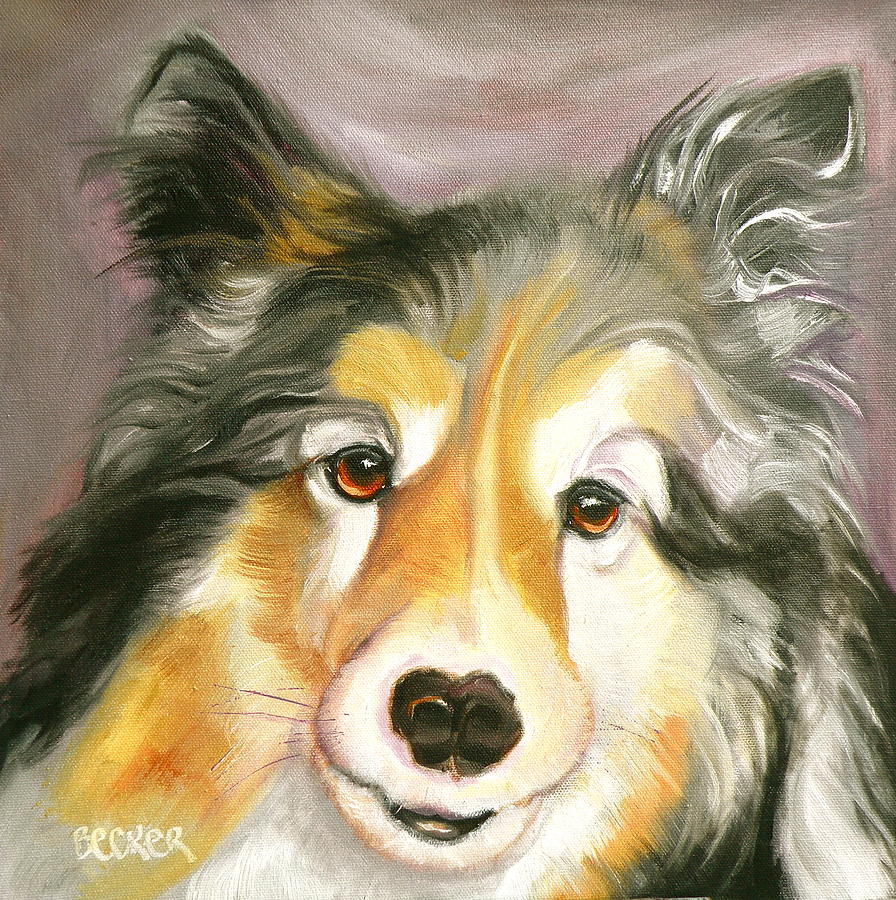 Sheltie Pie Painting by Susan A Becker