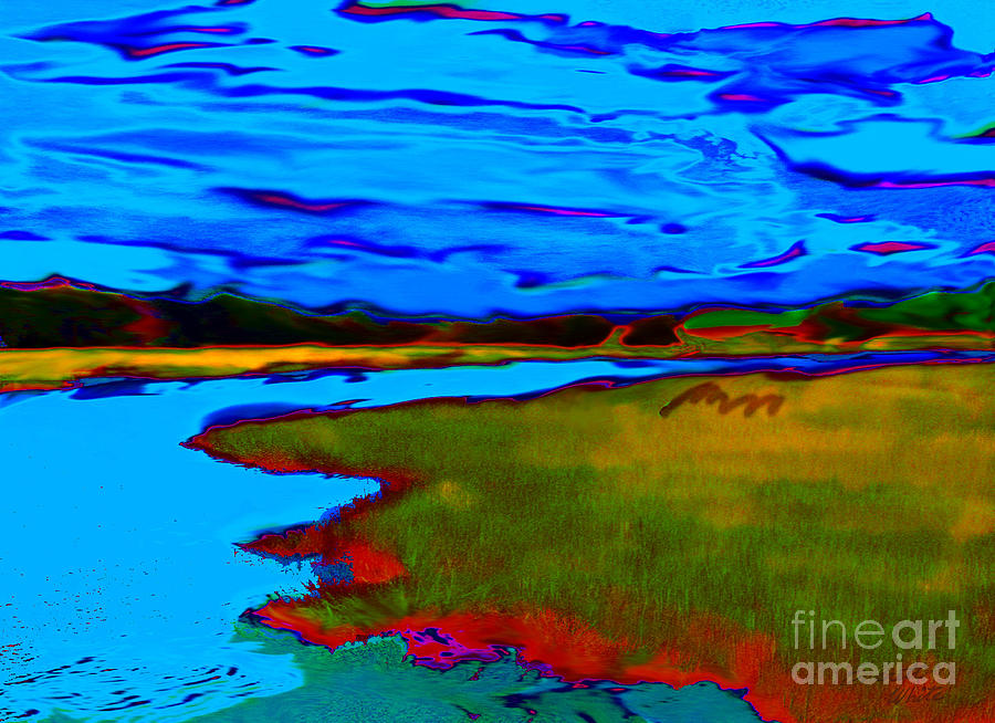 Abstract Painting - Shem Creek by Everett White
