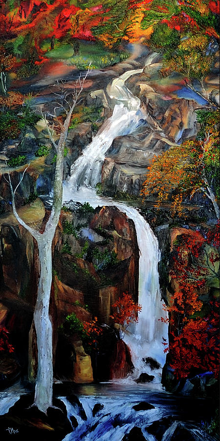 Shenandoah Waterfall Painting by Terry R MacDonald