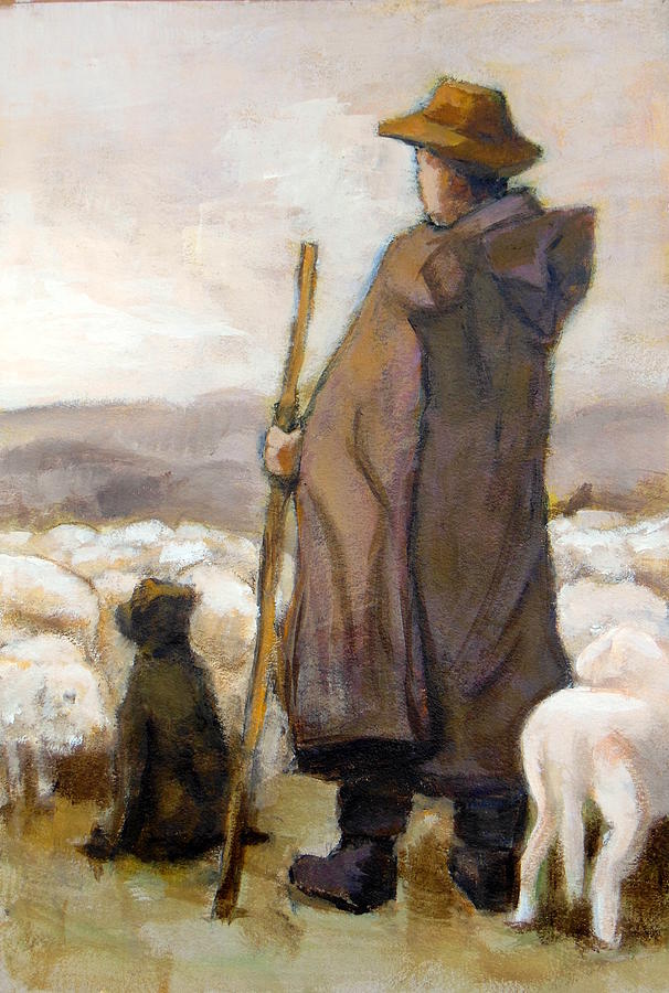 Shepherd Painting by Alfons Niex - Fine Art America