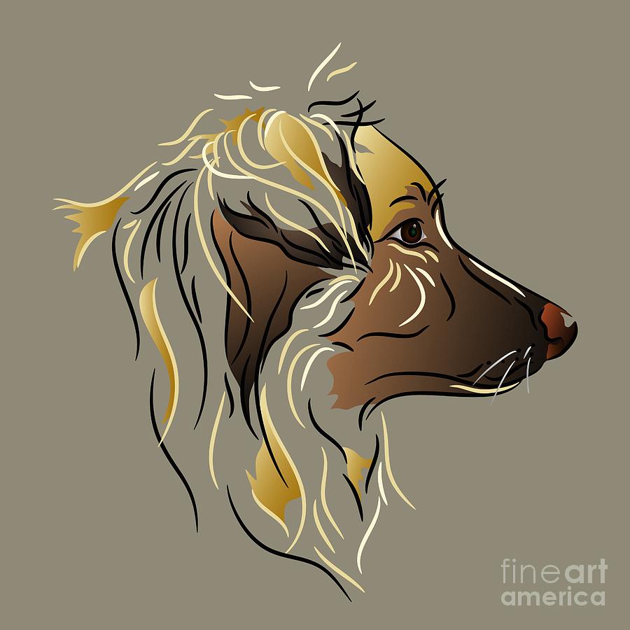 Shepherd Dog in Profile Digital Art by MM Anderson