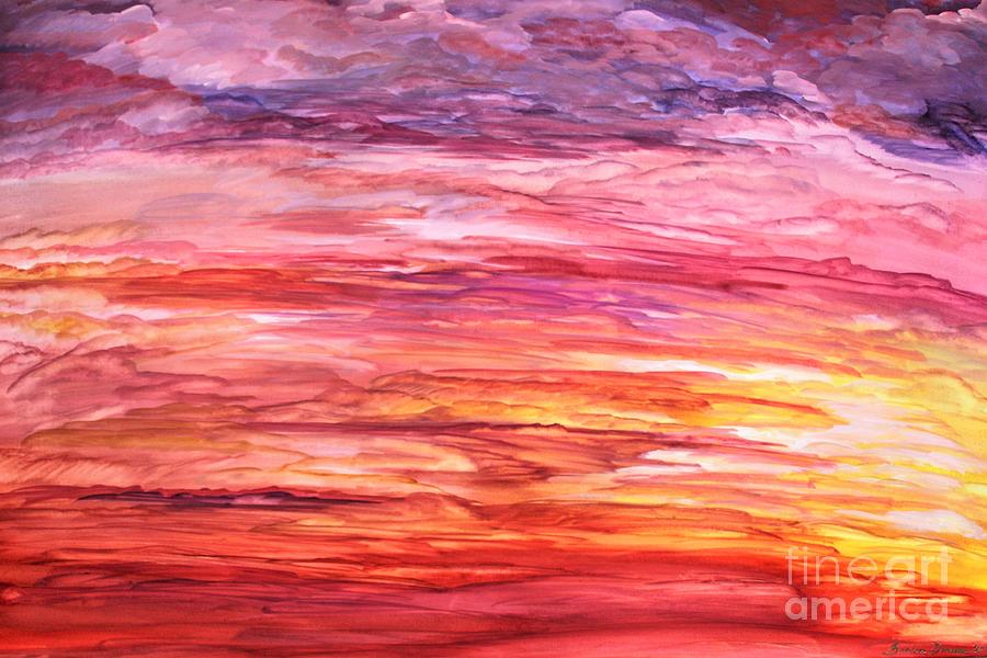 Sherbet Sky Painting by Barbara Donovan