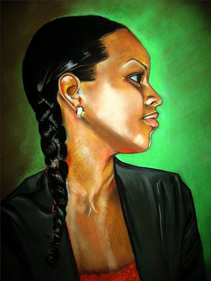 Portrait Painting - Sheri by Yxia Olivares