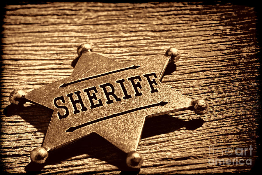 Sheriff Badge Photograph by American West Legend By Olivier Le Queinec Sheriff Badge Photograph by American West Legend By Olivier Le Queinec