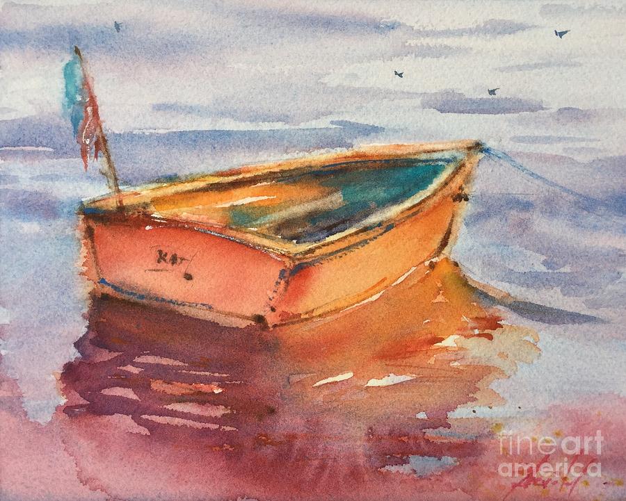 Sheris Boat Painting by Carolyn Zbavitel
