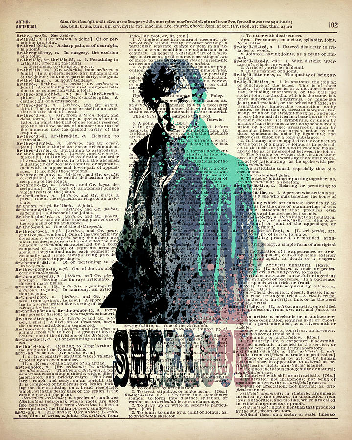 Sherlock Art On Dictionary Painting by Art Popop