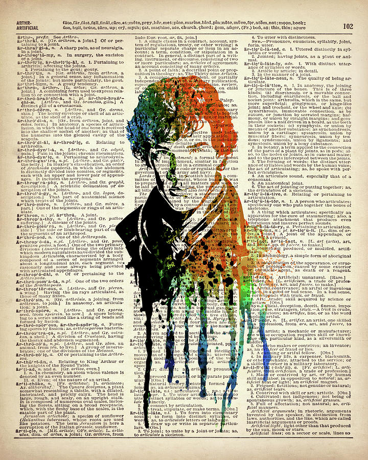 Sherlock Art On Dictionary Page Painting by Art Popop