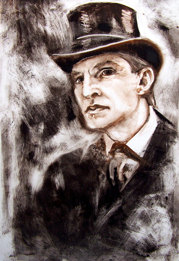 Portrait Painting - Sherlock Holmes by Leyla Munteanu