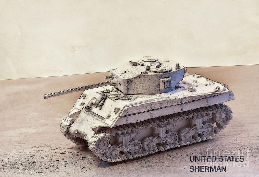 Sherman Tank Digital Art