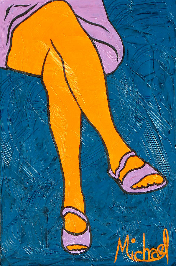 She S Got Legs Original Acrylic Painting On Canvas Painting By Michael