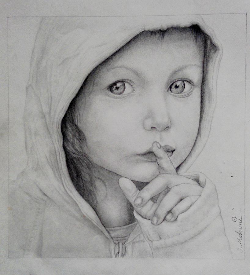 SHHH, Ruhe bitte Drawing by Kazem Mohseni