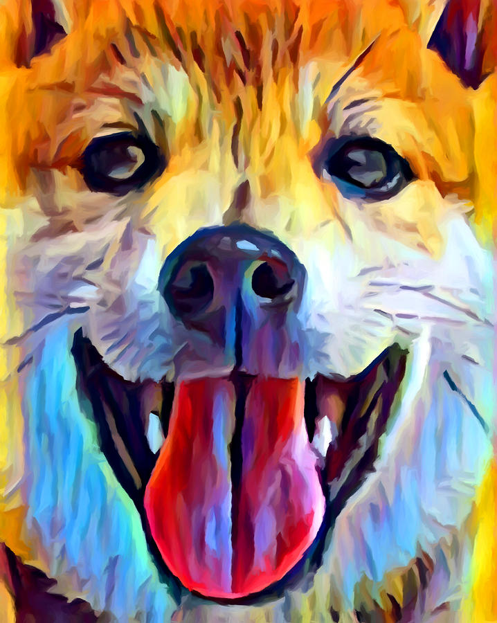 Shiba Inu Painting by Chris Butler