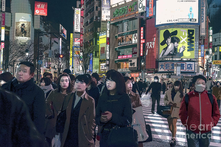 Shibuya Crossing, Tokyo Japan Poster 2 Photograph by Perry Rodriguez