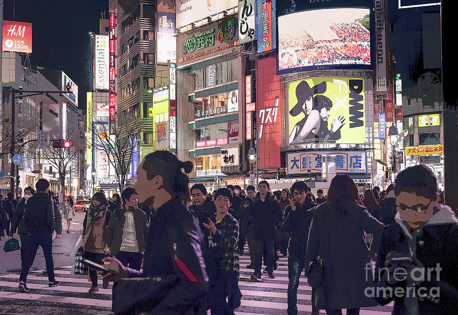 Shibuya Crossing, Tokyo Japan Poster 3 Photograph by Perry Rodriguez
