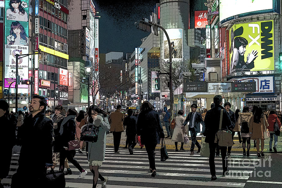 Shibuya Crossing, Tokyo Japan Poster Photograph by Perry Rodriguez