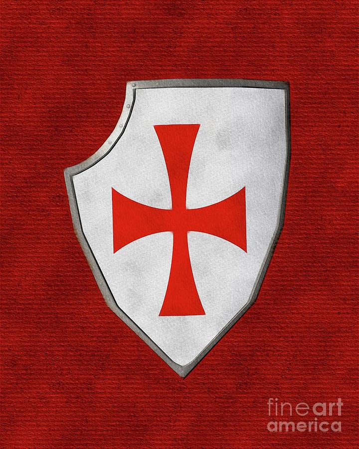 Shield of the Templars Painting by Esoterica Art Agency