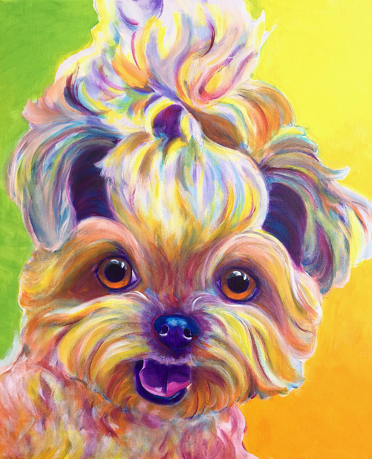 Dog Painting - Shih Tzu - Bloom by Dawg Painter