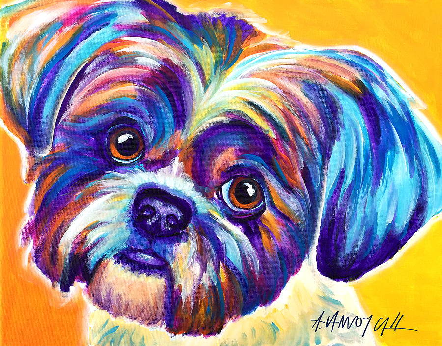 Shih Tzu - Dreamy Painting by Dawg Painter