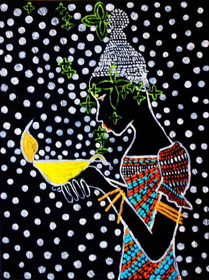 Shilluk South Sudan Wise Virgin Painting by Gloria Ssali