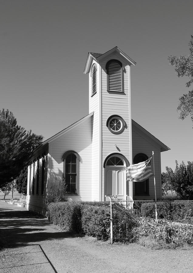 Black And White Photograph - Shiloh Church by Troy Montemayor