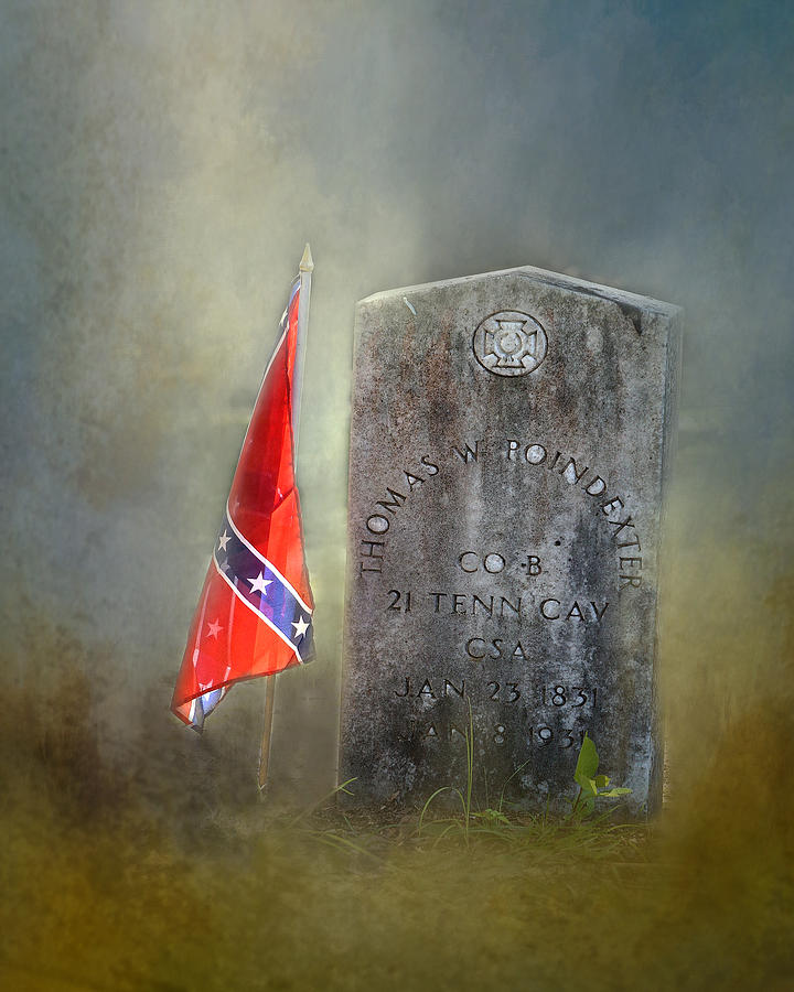 Shiloh Cemetery Photograph - Shiloh Confederate Veteran by TnBackroadsPhotos 