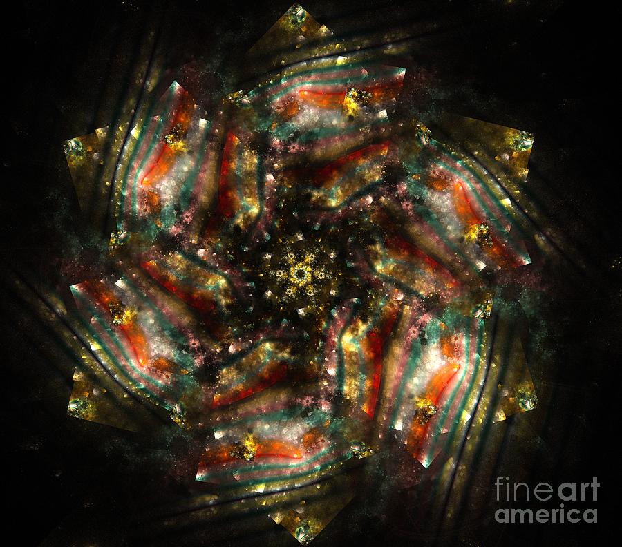 Abstract Digital Art - Shimmer Star by Kim Sy Ok