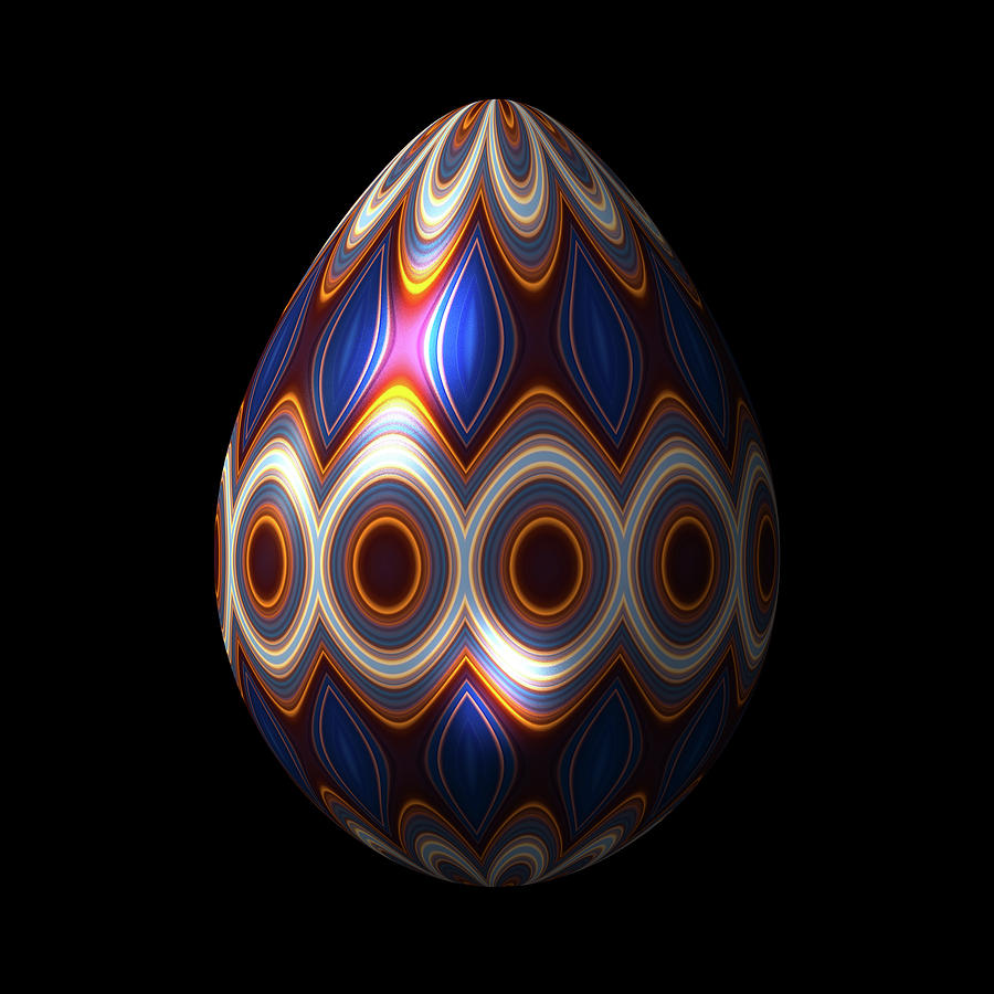 Shimmering Christmas Ornament Egg Digital Art by Hakon Soreide