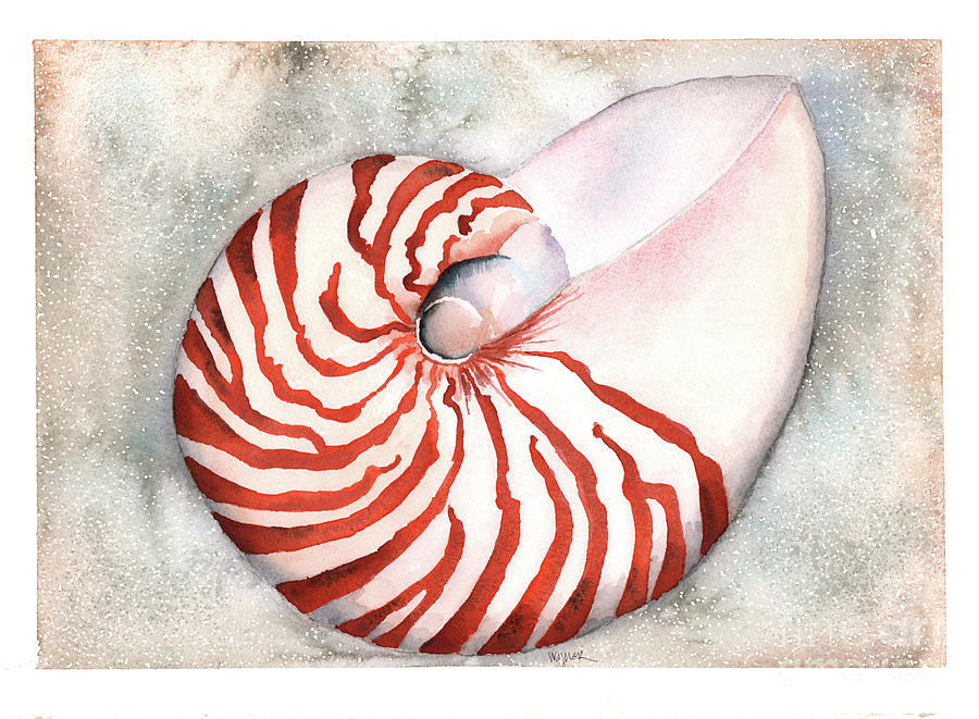 Shimmering Nautilus Painting by Hilda Wagner