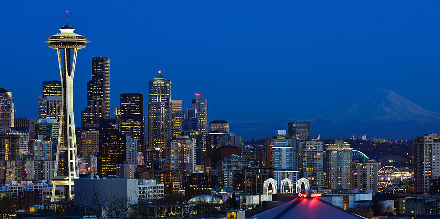 Seattle Photograph - Shimmering Seattle by Abhay P