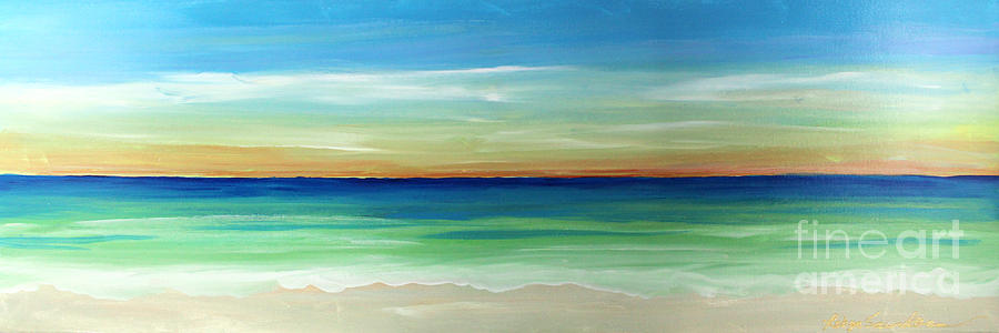Shimmering Sunset Painting by Robyn Saunders