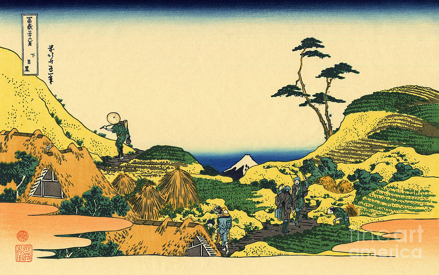 Hokusai Painting - Shimomeguro by Hokusai