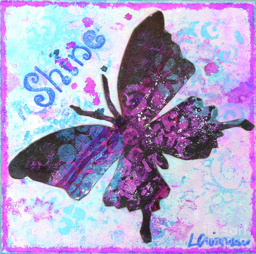 Shine Butterfly Painting by Lisa Crisman