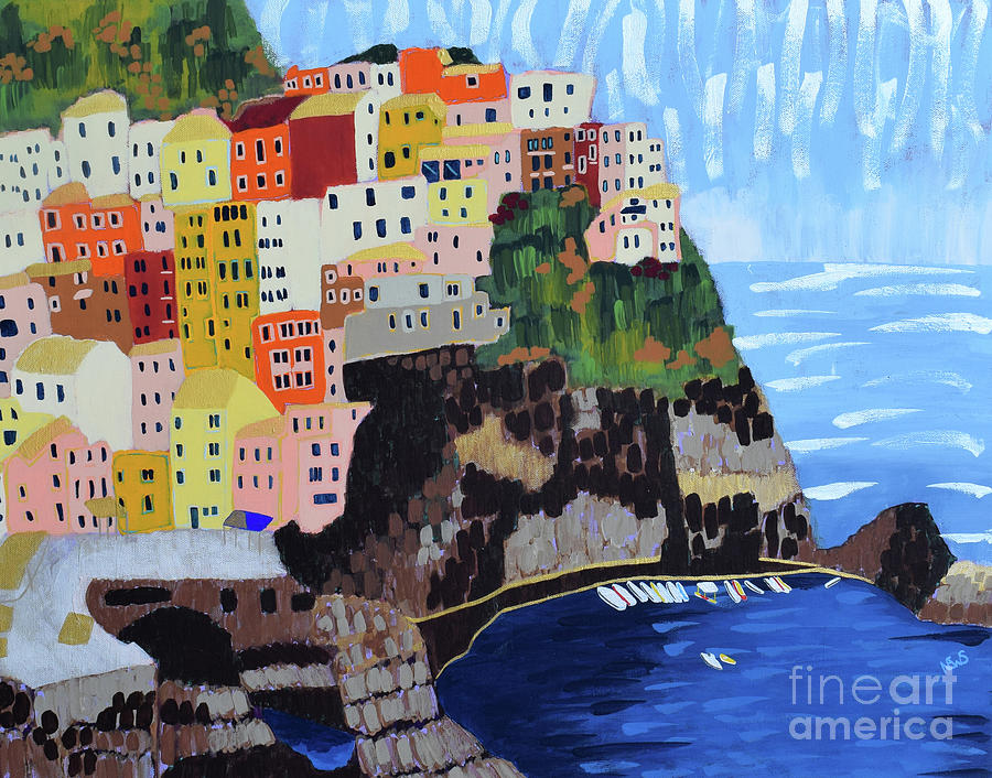 Cinque Terre Painting - Shine - Cinque Terre, Italy by Nicole Werner Stevens Cinque Terre Painting - Shine - Cinque Terre, Italy by Nicole Werner Stevens