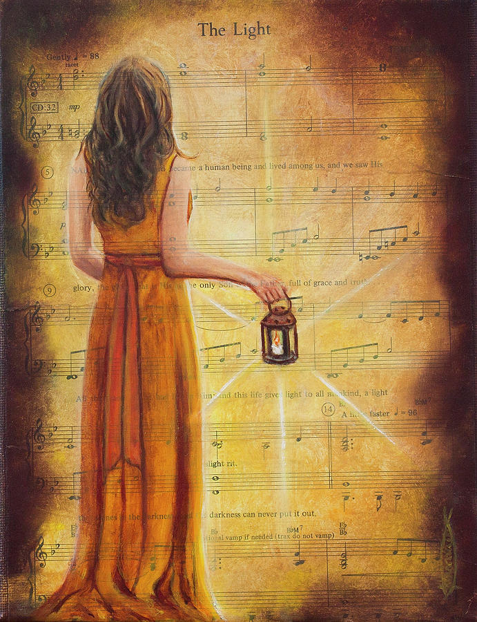 Woman Painting - Shine The Light by Jeanette Sthamann