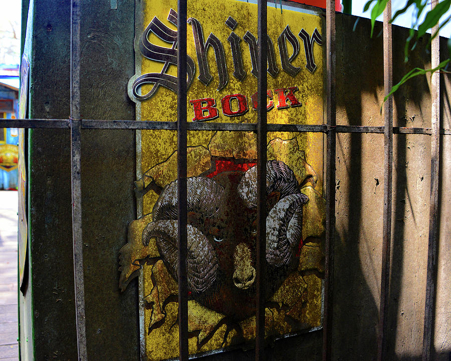 Shiner Bock behind bars Photograph by David Lee Thompson