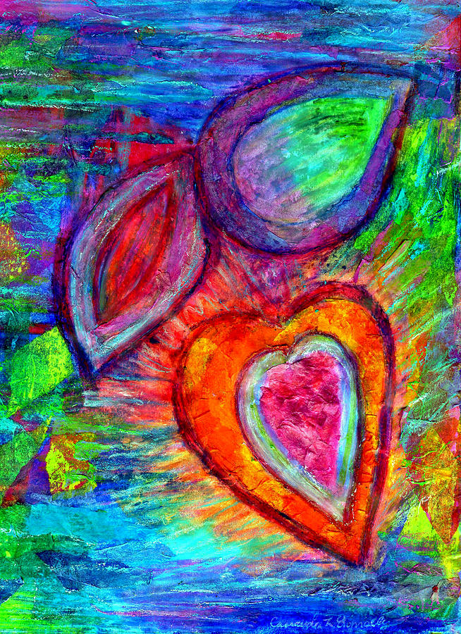 Heart Mixed Media - Shining Heart by Cassandra Donnelly