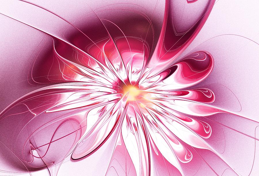 Shining Pink Flower Digital Art by Anastasiya Malakhova - Fine Art America