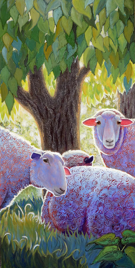 Shining Sheep Painting by Ande Hall