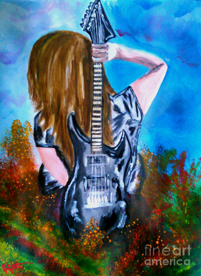 Music Painting - Shining Star by Lori Lovetere