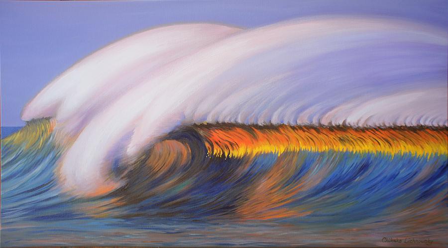 Nature Painting - Shining wave by Chikako Hashimoto Lichnowsky