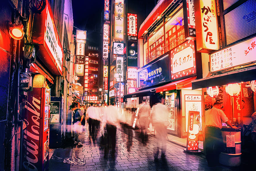 Shinjuku Street Photograph by Tim Daniels | Fine Art America