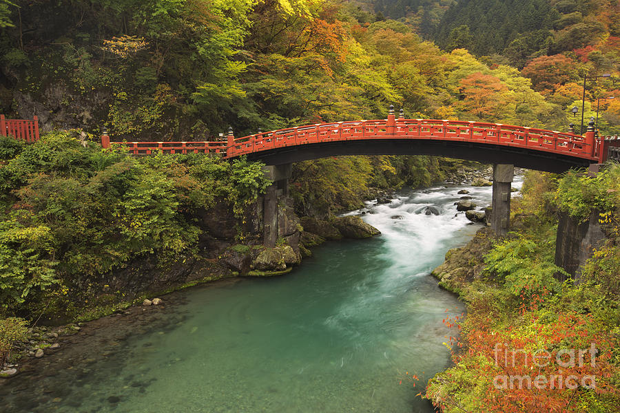 Shinkyo Bridge in Nikko in Japan in autumn Photograph by Sara Winter ...