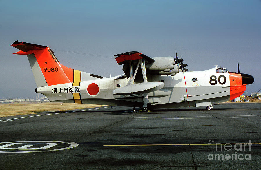 ShinMaywa US-1, 71st Kokutai, 9080, STOL, JAMSDF, December 1991 Photograph by Wernher Krutein