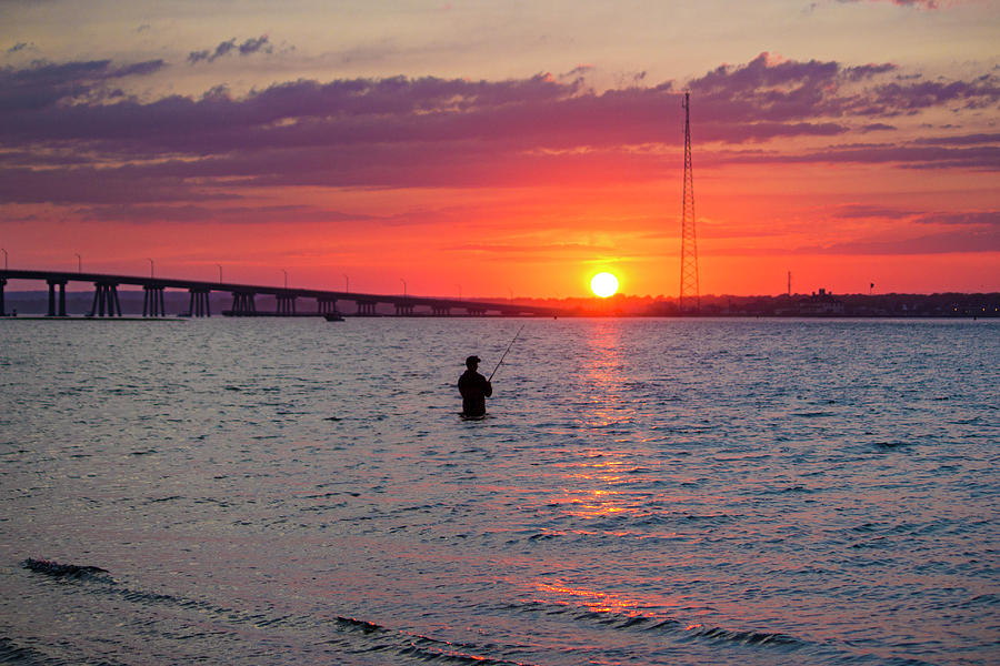 Shinnecock Fisherman at Sunset Photograph by Robert Seifert