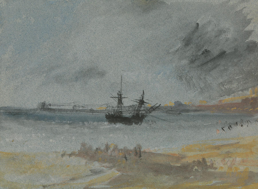 Ship Aground Brighton Painting by Joseph Mallord William Turner